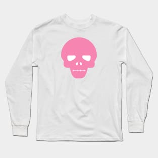 Cute Cartoon Pink Skull Long Sleeve T-Shirt